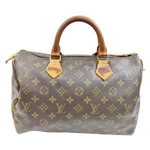 Authentic Louis Vuitton Satchel Bag Speedy 30 Monogram Used LV Handbag Vintage
